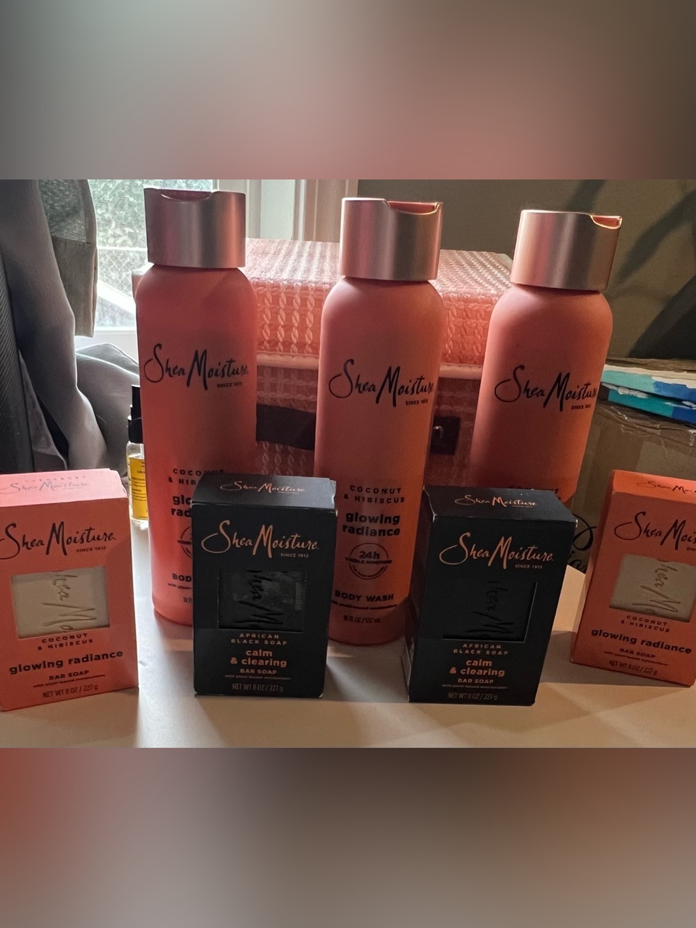 Shea Moisture Bundle Of 3 Body Washes & 4 Bar Soaps All 7 Are Brand New!